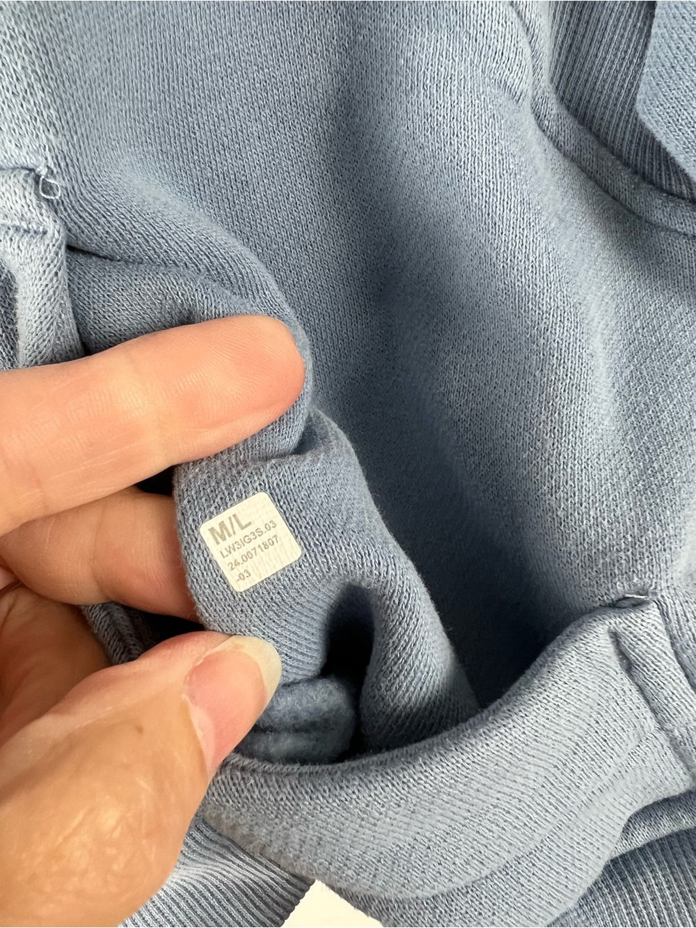 Lululemon Scuba Oversized Half Zip Hoodie Blue Cropped Sweatshirt Size M/L - Picture 9 of 11